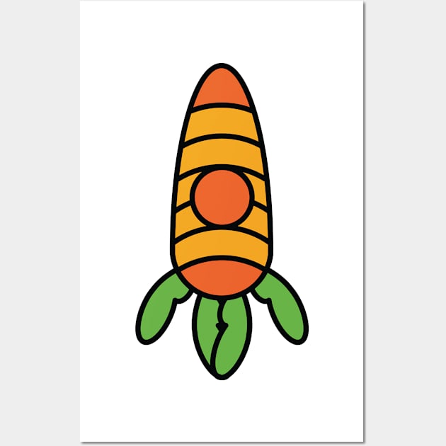 ROCKET CARROT Wall Art by MIZART